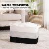 imageOIAHOMY Extra Large Blanket Basket 95L Cotton Rope Woven Laundry Basket Toy Bin for Baby Room Container for Blanket Storage in Living Room 241714 Gradient GreyGradient Black