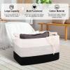 imageOIAHOMY Extra Large Blanket Basket 95L Cotton Rope Woven Laundry Basket Toy Bin for Baby Room Container for Blanket Storage in Living Room 241714 Gradient GreyGradient Black