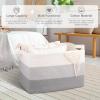 imageOIAHOMY Extra Large Blanket Basket 95L Cotton Rope Woven Laundry Basket Toy Bin for Baby Room Container for Blanket Storage in Living Room 241714 Gradient GreyGradient Grey