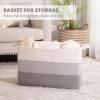 imageOIAHOMY Extra Large Blanket Basket 95L Cotton Rope Woven Laundry Basket Toy Bin for Baby Room Container for Blanket Storage in Living Room 241714 Gradient GreyGradient Grey