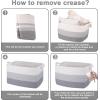 imageOIAHOMY Extra Large Blanket Basket 95L Cotton Rope Woven Laundry Basket Toy Bin for Baby Room Container for Blanket Storage in Living Room 241714 Gradient GreyGradient Grey