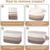 imageOIAHOMY Extra Large Blanket Basket 95L Cotton Rope Woven Laundry Basket Toy Bin for Baby Room Container for Blanket Storage in Living Room 241714 Gradient GreyGradient Brown