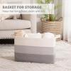 imageOIAHOMY Extra Large Blanket Basket 95L Cotton Rope Woven Laundry Basket Toy Bin for Baby Room Container for Blanket Storage in Living Room 241714 Gradient GreyGradient Grey