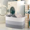 imageOIAHOMY Extra Large Blanket Basket 95L Cotton Rope Woven Laundry Basket Toy Bin for Baby Room Container for Blanket Storage in Living Room 241714 Gradient GreyGradient Grey