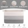 imageOIAHOMY Extra Large Blanket Basket 95L Cotton Rope Woven Laundry Basket Toy Bin for Baby Room Container for Blanket Storage in Living Room 241714 Gradient GreyGradient Grey