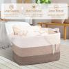 imageOIAHOMY Extra Large Blanket Basket 95L Cotton Rope Woven Laundry Basket Toy Bin for Baby Room Container for Blanket Storage in Living Room 241714 Gradient GreyGradient Brown