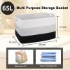 imageOIAHOMY Large Storage Basket Cotton Rope Woven Blanket Basket Toy Bin for Baby Room Container for Blanket Storage in Living Room 201612 Gradient BrownGradient Black