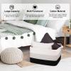 imageOIAHOMY Large Storage Basket Cotton Rope Woven Blanket Basket Toy Bin for Baby Room Container for Blanket Storage in Living Room 201612 Gradient BrownGradient Black