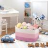 imageOIAHOMY Large Storage Basket Cotton Rope Woven Blanket Basket Toy Bin for Baby Room Container for Blanket Storage in Living Room 201612 Gradient BrownGradient Pink