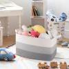 imageOIAHOMY Large Storage Basket Cotton Rope Woven Blanket Basket Toy Bin for Baby Room Container for Blanket Storage in Living Room 201612 Gradient BrownGradient Grey