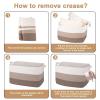 imageOIAHOMY Large Storage Basket Cotton Rope Woven Blanket Basket Toy Bin for Baby Room Container for Blanket Storage in Living Room 201612 Gradient BrownBrown