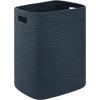 imageOIAHOMY Laundry Hamper Rectangle Cotton Laundry Basket with Handles Large Blanket Basket for Living room Woven Decorative Storage for ToysClothesPillows16x13x22inBrown variegatedBlue