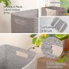 imageOIAHOMY Laundry Hamper Rectangle Cotton Laundry Basket with Handles Large Blanket Basket for Living room Woven Decorative Storage for ToysClothesPillows16x13x22inBrown variegatedGrey variegated