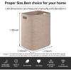 imageOIAHOMY Laundry Hamper Rectangle Cotton Laundry Basket with Handles Large Blanket Basket for Living room Woven Decorative Storage for ToysClothesPillows16x13x22inBrown variegatedBrown variegated