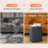 imageOIAHOMY Laundry Hamper Rectangle Cotton Laundry Basket with Handles Large Blanket Basket for Living room Woven Decorative Storage for ToysClothesPillows16x13x22inBrown variegatedBlue