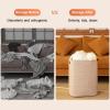 imageOIAHOMY Laundry Hamper Rectangle Cotton Laundry Basket with Handles Large Blanket Basket for Living room Woven Decorative Storage for ToysClothesPillows16x13x22inBrown variegatedBrown variegated