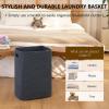 imageOIAHOMY Laundry Hamper Rectangle Cotton Laundry Basket with Handles Large Blanket Basket for Living room Woven Decorative Storage for ToysClothesPillows16x13x22inBrown variegatedBlue