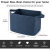 imageOIAHOMY Storage Basket  Cotton Rope Woven Basket for Shelves Toys Towels  13quot985quot87quot Gradient YellowBlue