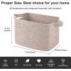 imageOIAHOMY Storage Basket  Cotton Rope Woven Basket for Shelves Toys Towels  13quot985quot87quot Gradient YellowBrown