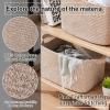 imageOIAHOMY Storage Basket  Cotton Rope Woven Basket for Shelves Toys Towels  13quot985quot87quot Gradient YellowBrown