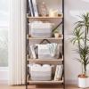 imageOIAHOMY Storage Basket  Cotton Rope Woven Basket for Shelves Toys Towels  13quot985quot87quot Gradient YellowGradient Gray
