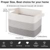 imageOIAHOMY Storage Basket  Cotton Rope Woven Basket for Shelves Toys Towels  13quot985quot87quot Gradient YellowGradient Gray