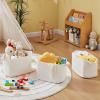 imageOIAHOMY Storage Basket  Cotton Rope Woven Basket for Shelves Toys Towels  13quot985quot87quot Gradient YellowWhite