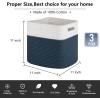 imageOIAHOMY Storage Cubes 11 Inch Storage Bins3Pack Cotton Rope Woven Baskets for Organizing Square Storage Baskets for Shelves Organizer Classroom Kids Toy Bins Closet Baby NurseryBrownWhite  Blue