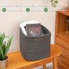 imageOIAHOMY Storage Cubes 11 Inch Storage Bins3Pack Cotton Rope Woven Baskets for Organizing Square Storage Baskets for Shelves Organizer Classroom Kids Toy Bins Closet Baby NurseryBrownDarK Grey