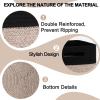 imageOIAHOMY Storage Cubes 11 Inch Storage Bins3Pack Cotton Rope Woven Baskets for Organizing Square Storage Baskets for Shelves Organizer Classroom Kids Toy Bins Closet Baby NurseryBrownBlack  Brown