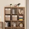 imageOIAHOMY Storage Cubes 11 Inch Storage Bins3Pack Cotton Rope Woven Baskets for Organizing Square Storage Baskets for Shelves Organizer Classroom Kids Toy Bins Closet Baby NurseryBrownBrown