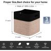 imageOIAHOMY Storage Cubes 11 Inch Storage Bins3Pack Cotton Rope Woven Baskets for Organizing Square Storage Baskets for Shelves Organizer Classroom Kids Toy Bins Closet Baby NurseryBrownBlack  Brown