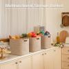 imageOIAHOMY Storage Cubes 11 Inch Storage Bins3Pack Cotton Rope Woven Baskets for Organizing Square Storage Baskets for Shelves Organizer Classroom Kids Toy Bins Closet Baby NurseryBrownBrown