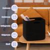 imageOIAHOMY Storage Cubes 13 Inch Cube Storage Organizer Collapsible Storage Bins Baskets for Organizing Storage Bins for ShelvesBrown 2PACKBlack