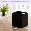 imageOIAHOMY Storage Cubes 13 Inch Cube Storage Organizer Collapsible Storage Bins Baskets for Organizing Storage Bins for ShelvesBrown 2PACKBlack