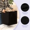 imageOIAHOMY Storage Cubes 13 Inch Cube Storage Organizer Collapsible Storage Bins Baskets for Organizing Storage Bins for ShelvesBrown 2PACKBlack