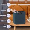 imageOIAHOMY Storage Cubes 13 Inch Cube Storage Organizer Collapsible Storage Bins Baskets for Organizing Storage Bins for ShelvesBrown 2PACKBlue