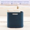 imageOIAHOMY Storage Cubes 13 Inch Cube Storage Organizer Collapsible Storage Bins Baskets for Organizing Storage Bins for ShelvesBrown 2PACKBlue