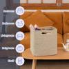 imageOIAHOMY Storage Cubes 13 Inch Cube Storage Organizer Collapsible Storage Bins Baskets for Organizing Storage Bins for ShelvesBrown 2PACKBrown