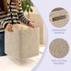 imageOIAHOMY Storage Cubes 13 Inch Cube Storage Organizer Collapsible Storage Bins Baskets for Organizing Storage Bins for ShelvesBrown 2PACKBrown