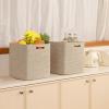 imageOIAHOMY Storage Cubes 13 Inch Cube Storage Organizer Collapsible Storage Bins Baskets for Organizing Storage Bins for ShelvesBrown 2PACKBrown