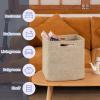imageOIAHOMY Storage Cubes 13 Inch Cube Storage Organizer Collapsible Storage Bins Baskets for Organizing Storage Bins for ShelvesBrown 2PACKBrown