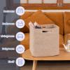 imageOIAHOMY Storage Cubes 13 Inch Cube Storage Organizer Collapsible Storage Bins Baskets for Organizing Storage Bins for ShelvesBrown 2PACKBrown