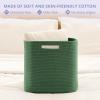 imageOIAHOMY Storage Cubes 13 Inch Cube Storage Organizer Collapsible Storage Bins Baskets for Organizing Storage Bins for ShelvesBrown 2PACKGreen