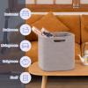 imageOIAHOMY Storage Cubes 13 Inch Cube Storage Organizer Collapsible Storage Bins Baskets for Organizing Storage Bins for ShelvesBrown 2PACKGrey