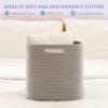 imageOIAHOMY Storage Cubes 13 Inch Cube Storage Organizer Collapsible Storage Bins Baskets for Organizing Storage Bins for ShelvesBrown 2PACKGrey