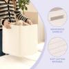 imageOIAHOMY Storage Cubes 13 Inch Cube Storage Organizer Collapsible Storage Bins Baskets for Organizing Storage Bins for ShelvesBrown 2PACKWhite