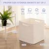 imageOIAHOMY Storage Cubes 13 Inch Cube Storage Organizer Collapsible Storage Bins Baskets for Organizing Storage Bins for ShelvesBrown 2PACKWhite
