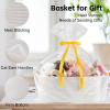 imageOIAHOMY Woven Basket Gift Basket Empty with Gift Bags and Ribbons Rope Baskets for Baby Showers Storage Baskets with Handles for Nursery Pet Toy Organizer  WhiteWhite