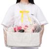 imageOIAHOMY Woven Basket Gift Basket Empty with Gift Bags and Ribbons Rope Baskets for Baby Showers Storage Baskets with Handles for Nursery Pet Toy Organizer  WhiteWhite